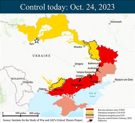 ukraine map october 2023