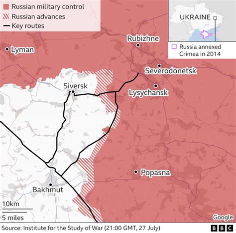 ukraine war update bakhmut map