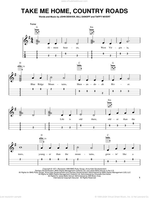 Ukulele Easy Tab Songs