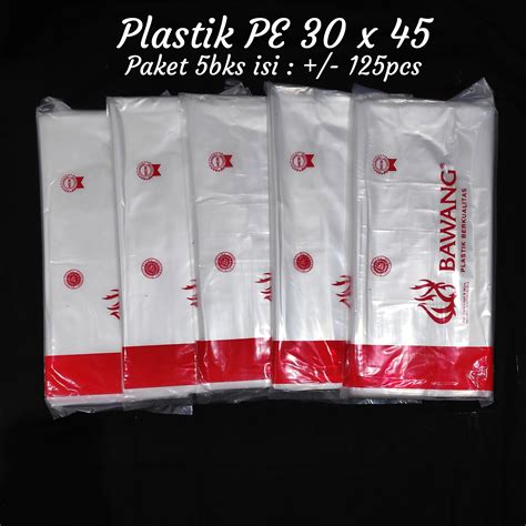 Jual kantong plastik pe ukuran 20x35 cm (2kg) plastik gula/es Jakarta