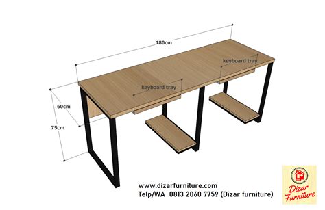 ukuran standard meja kerja