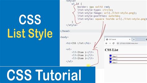 list style image property in CSS (Hindi) YouTube