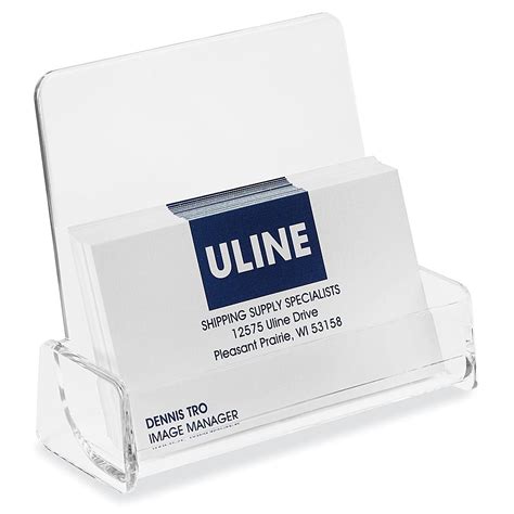Top Loading Business Card PLE Clear, 4 x 3" S2593 Uline