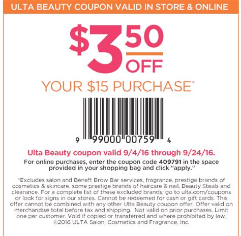 Save More Money With Ulta Coupon 3.50