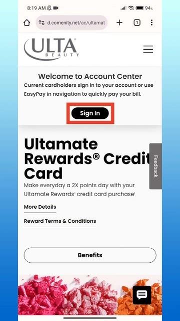 ulta mastercard login