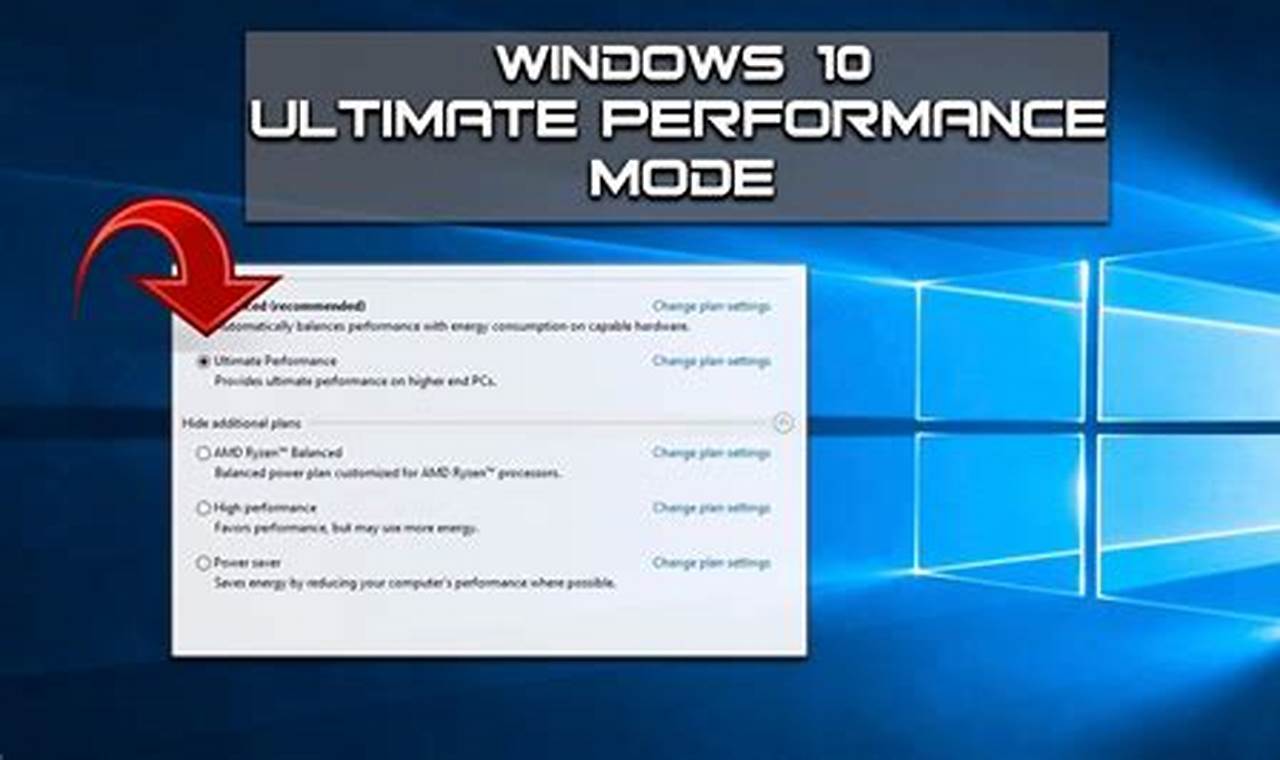 ultimate performance windows 10