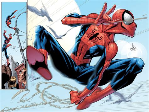 ultimate spiderman comic panels