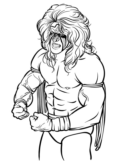 Free Ultimate Warrior Sketch Easy Draw For Kids