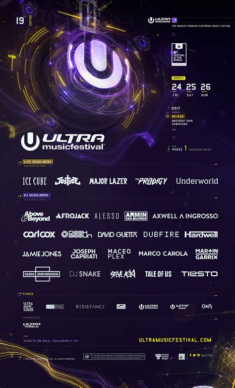 ultra music festival dj list 2017