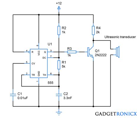 Ultrasonic Transmitter And Receiver Circuit