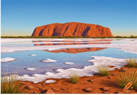 uluru reflection