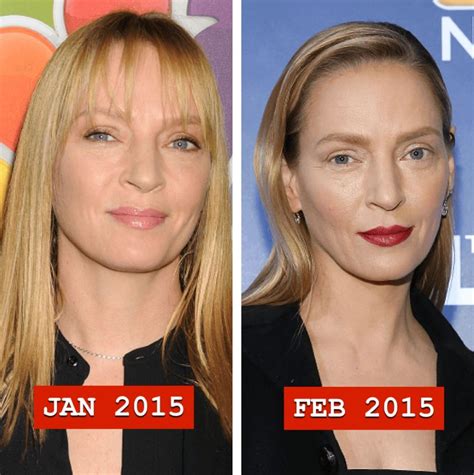 uma thurman before and after