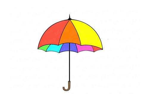Umbrella Drawing Colour