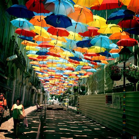 Umbrella Lined Street