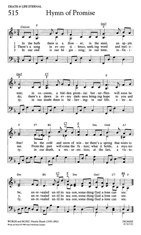 umh hymn of promise