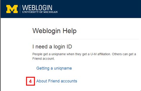 umich friend account login