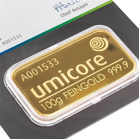 umicore 100g gold bar