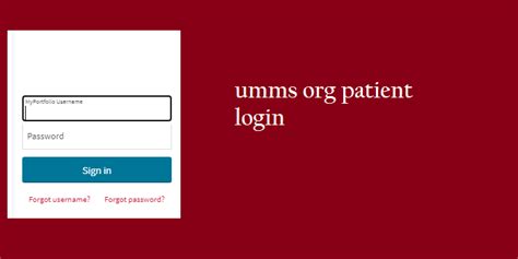 umms patient portal sign in
