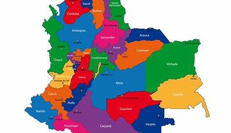 Mapa de Colombia con sus límites - Mapa Físico, Geográfico, Político