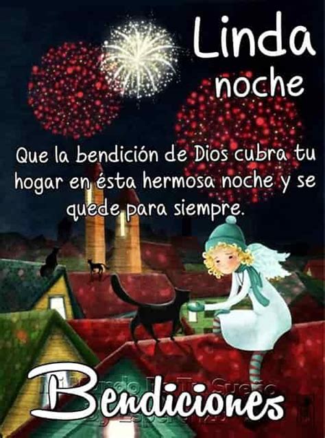 Que la bendición de Dios Feliz noche frases, Deseos de buenas noches