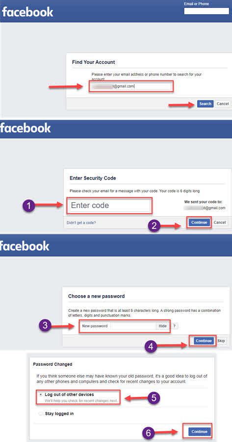 "Unable to reset your Facebook password? Don't have access to your