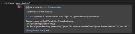 unable to cast object of type