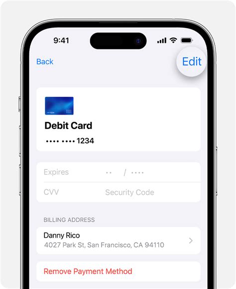 unable to change apple id payment method