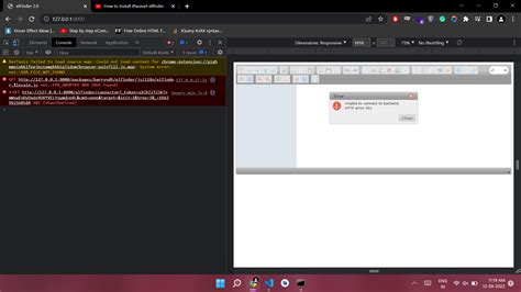 unable to connect to backend server