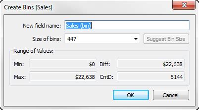 Unable To Create Bins Tableau