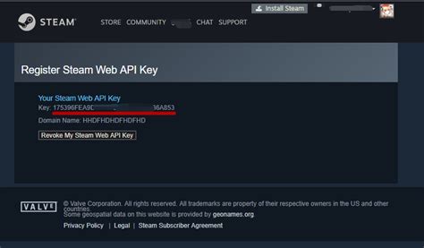 unable to get steam web api key