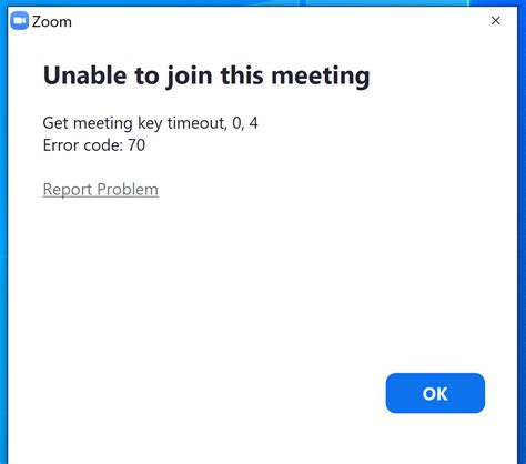unable to join zoom meeting
