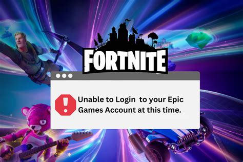 unable to log into your epic games account