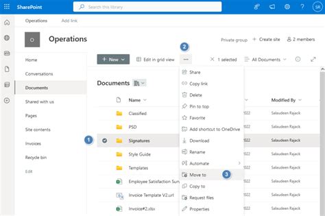 unable to move folder in sharepoint