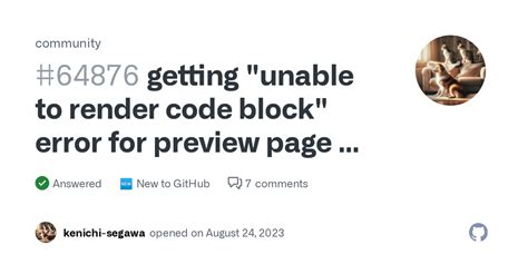 unable to render code block notebook