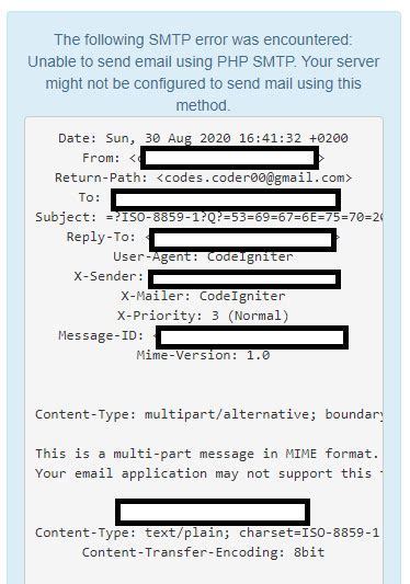 unable to send email using php smtp codeigniter gmail