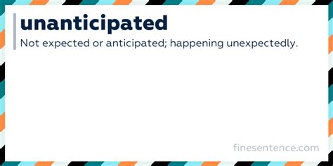 unanticipated meaning in urdu with example