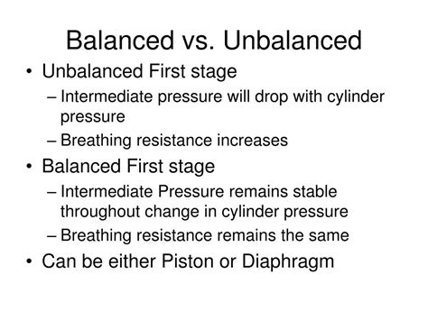 Unbalanced Vs Balanced Regulator