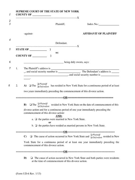 uncontested divorce forms nycourts.gov