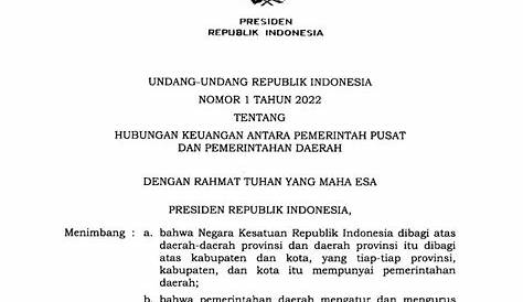 Undang Undang No 32 Tahun 2004 – newstempo