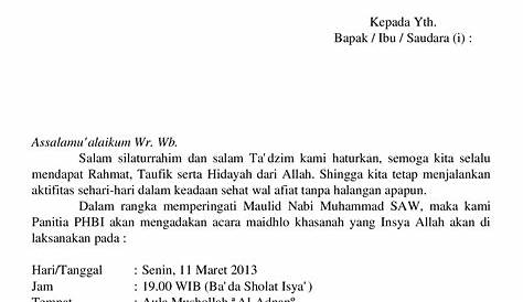 Contoh Surat Undangan Rapat Dkm Masjid Doc - Homecare24