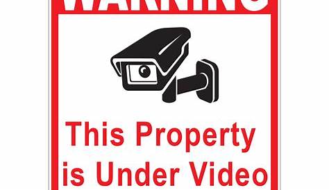 Under Camera Surveillance Sign Video , CCTV Warning, Outdoor Rust