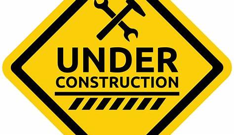 Under construction sign. Illustration of under