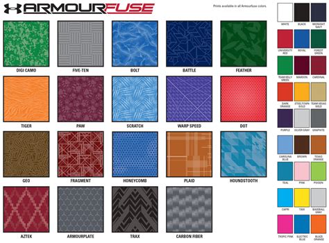 under armour color chart