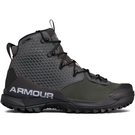 under armour hiking boots on tile