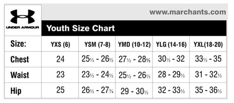 Under Armour Ym Size