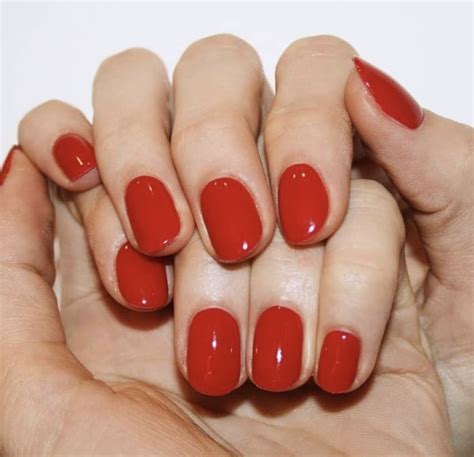 Under Nails Painted Red