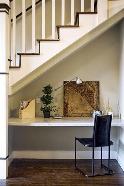 Under Stairs Table Ideas