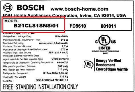 Understand Bosch Model Numbers