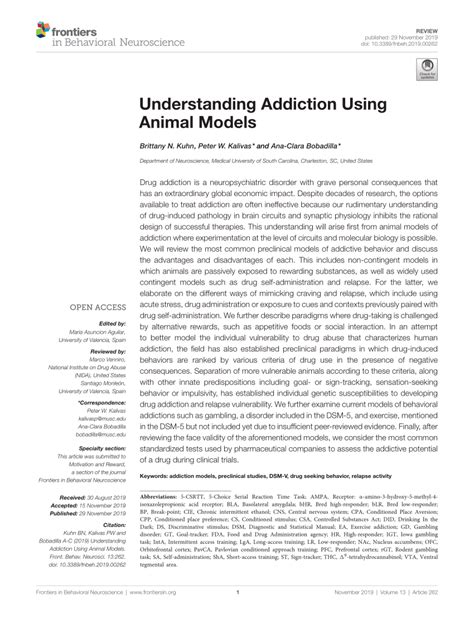 Understanding Addiction Using Animal Models