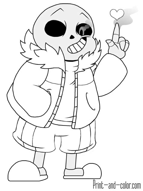 Undertale coloring pages Print and